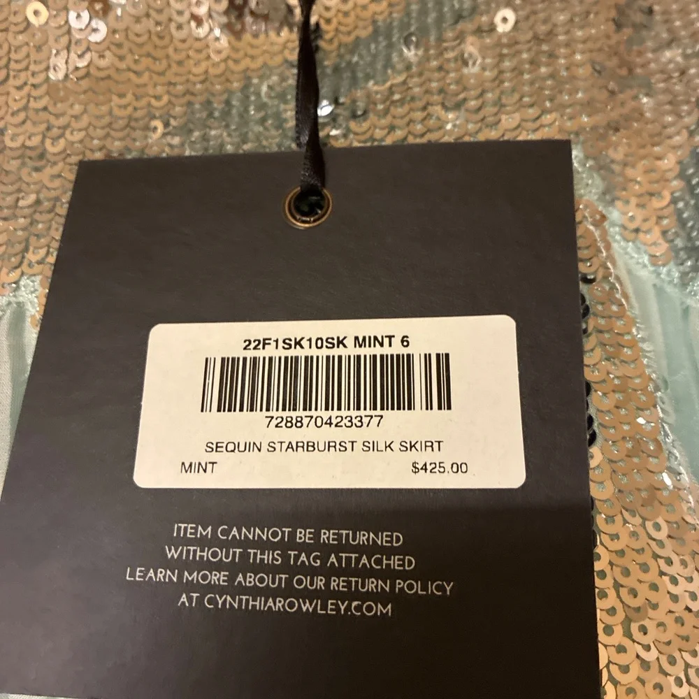 Cynthia Rowley SILK NWT Sequin Starburst Maxi Boho Skirt - Picture 3 of 6